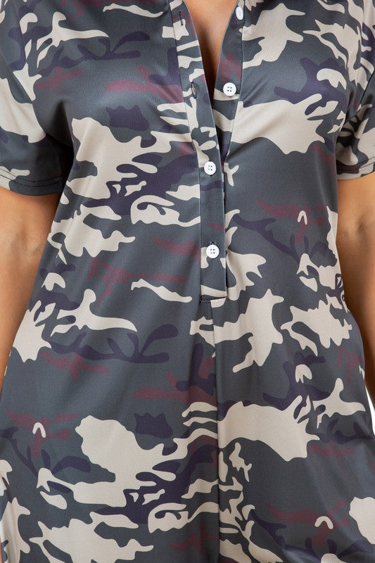 Women's Camoflouge Fashion Jumpsuit