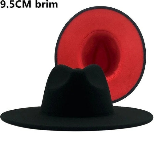 Fedora Hat Jazz Hats Cowboy Hat For Women And Men Double sided Color