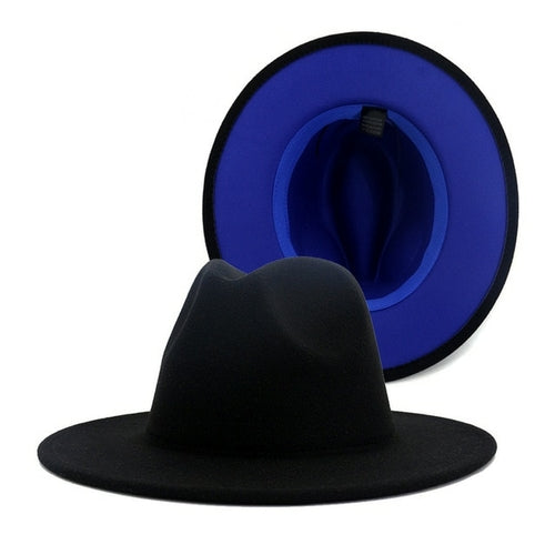 Fedora Hat Jazz Hats Cowboy Hat For Women And Men Double sided Color
