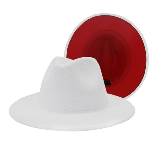 Fedora Hat Jazz Hats Cowboy Hat For Women And Men Double sided Color