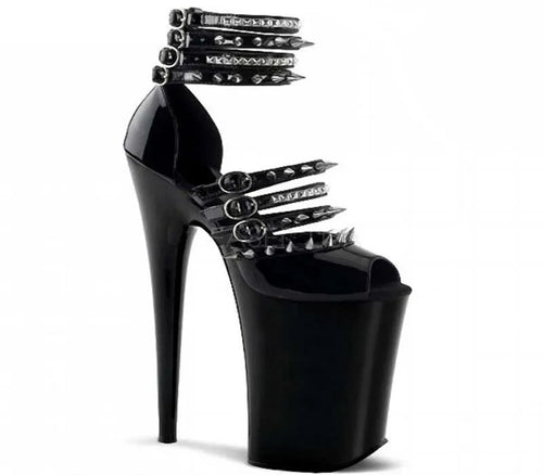 8-inch stiletto heels, women's sandals, models fashion runway