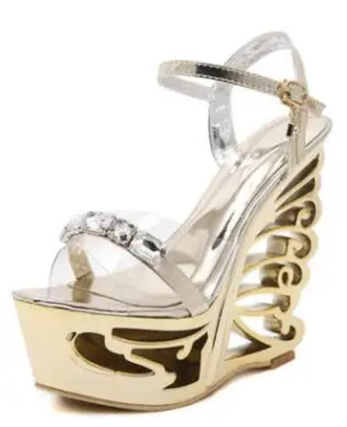 Voesnees Summer Female Shoes Retro Novelty Sandals High Heels 14cm