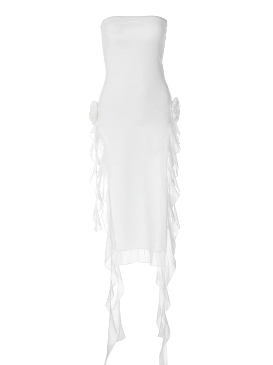 Women Bodycon Sheer Mesh Dress Elegant Sleeveless / Backless