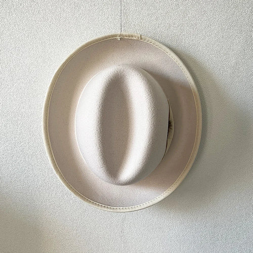 New British Style Wool Felt Fedora Hats for Men Roll Up Brim Homburg