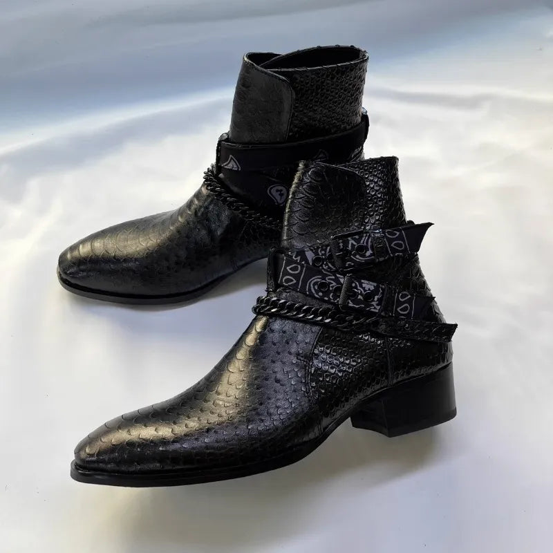 New Design Men Chelsea Boots Genuine Leather High-end Tooling Shoes