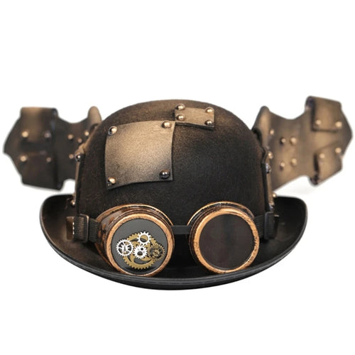 Steampunk Men Hat With Goggles Gay Top Hat Jazz Hat Gothic Steampunk