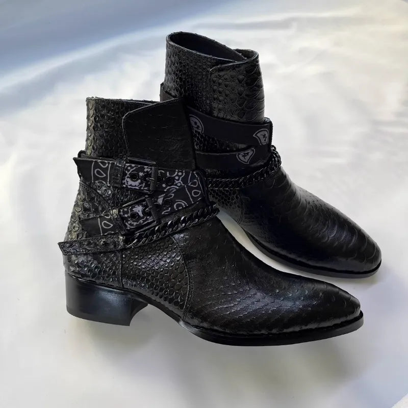 New Design Men Chelsea Boots Genuine Leather High-end Tooling Shoes