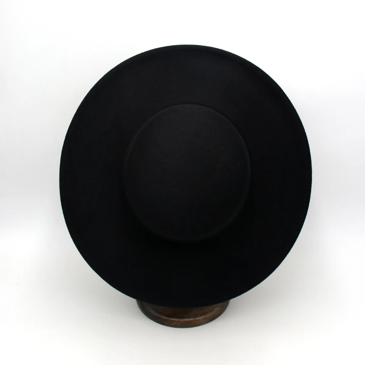 10cm Big Wide Brim French Fedora Hat Solid Classic Wool Jazz Flat Brim