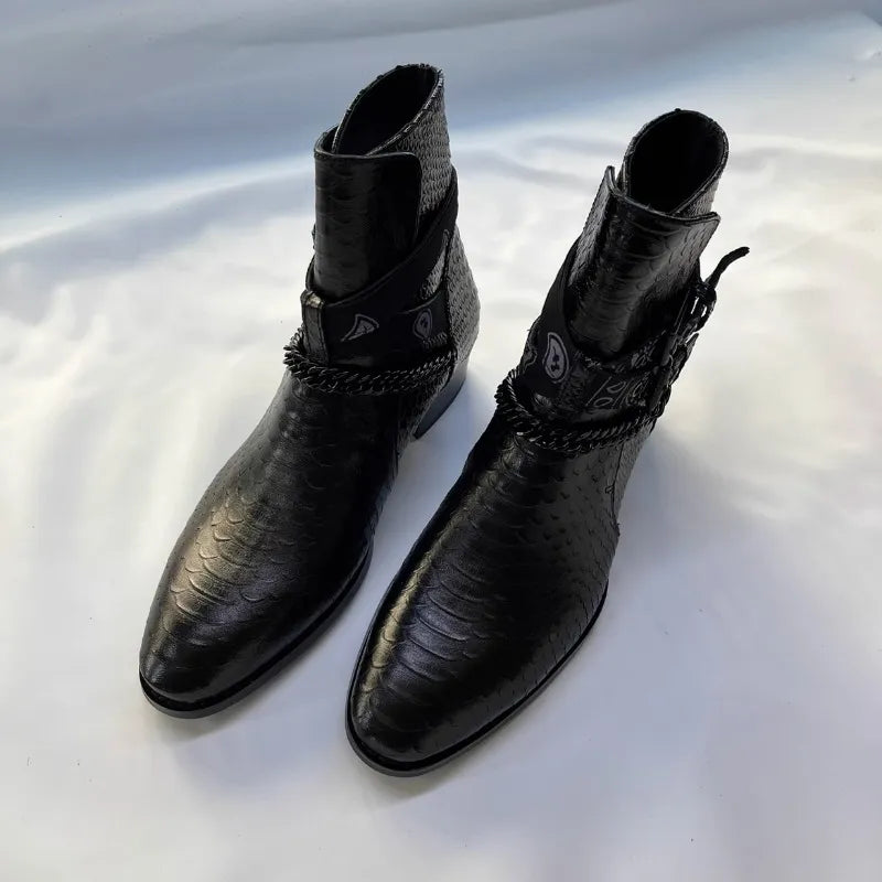 New Design Men Chelsea Boots Genuine Leather High-end Tooling Shoes