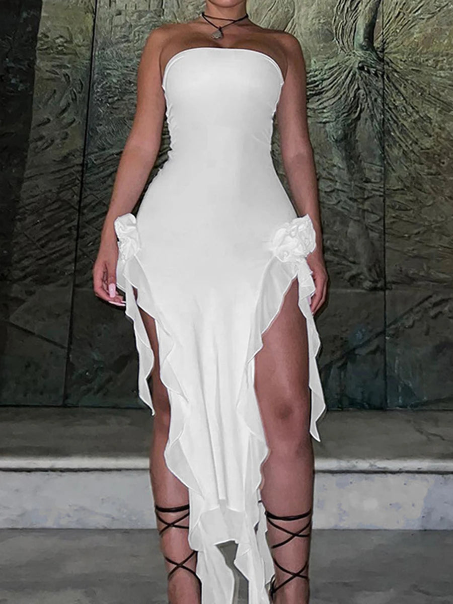 Women Bodycon Sheer Mesh Dress Elegant Sleeveless / Backless