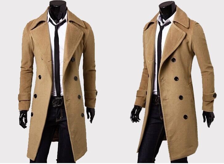 Men's Velvet/Corduroy Look Designer Clothing Trench Coat