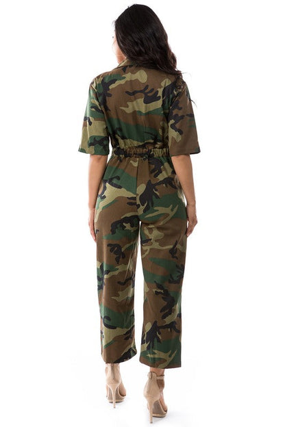 WOMEN'S FASHION CAMOFLAGE JUMPSUIT