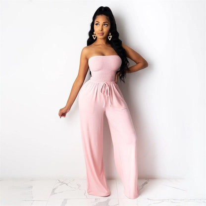 Streetwear Sexy Wide Leg Pants Jumpsuits