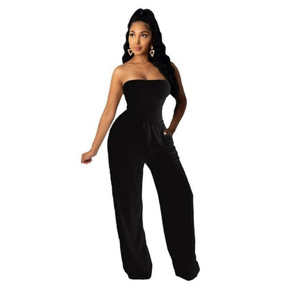 Streetwear Sexy Wide Leg Pants Jumpsuits