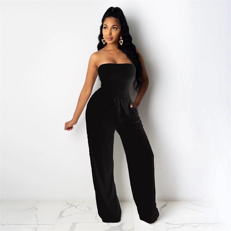 Streetwear Sexy Wide Leg Pants Jumpsuits