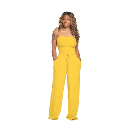 Streetwear Sexy Wide Leg Pants Jumpsuits