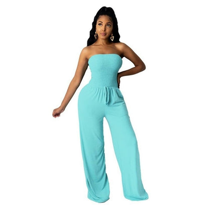Streetwear Sexy Wide Leg Pants Jumpsuits