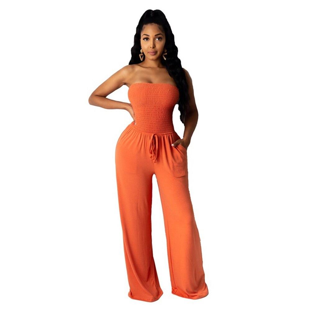 Streetwear Sexy Wide Leg Pants Jumpsuits