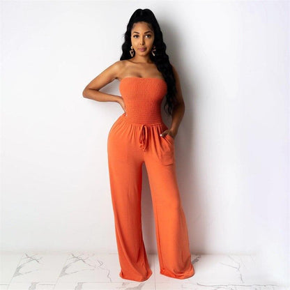 Streetwear Sexy Wide Leg Pants Jumpsuits
