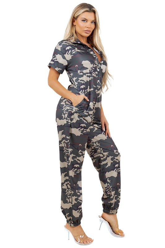 Women's Camoflouge Fashion Jumpsuit