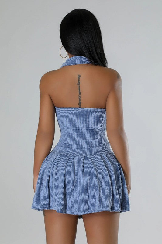 WOMEN FASHION SEXY DENIM SKATER SKIRT