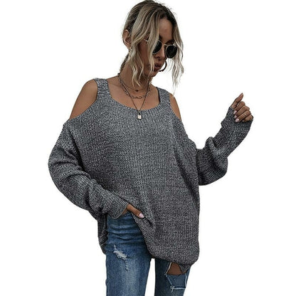 Suéteres de mujer Tops casuales con hombros descubiertos