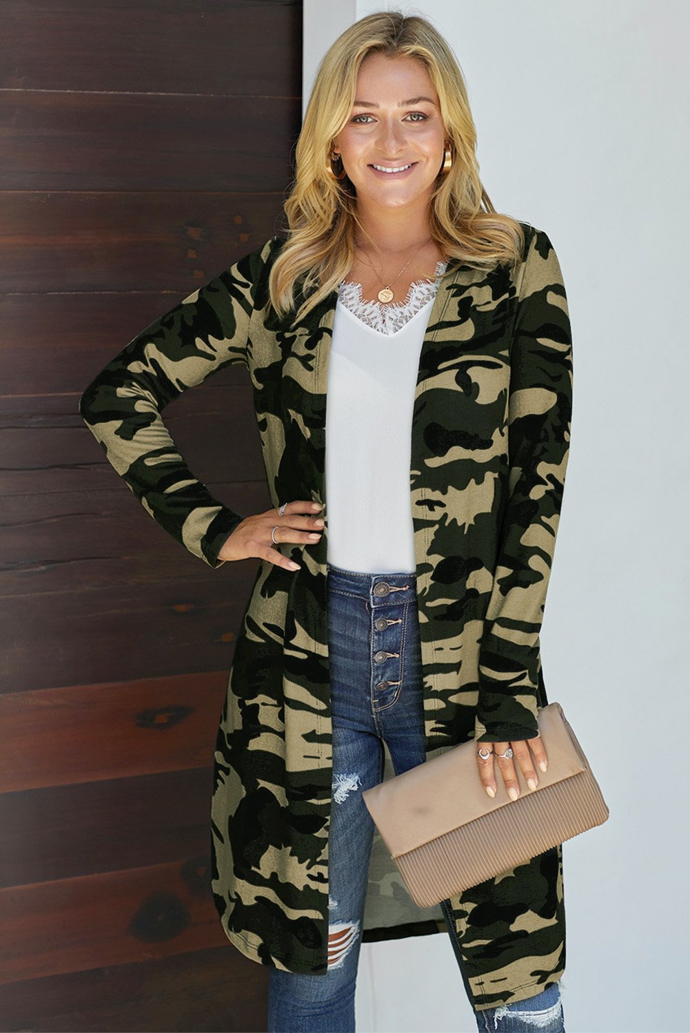 Print Long Cardigan