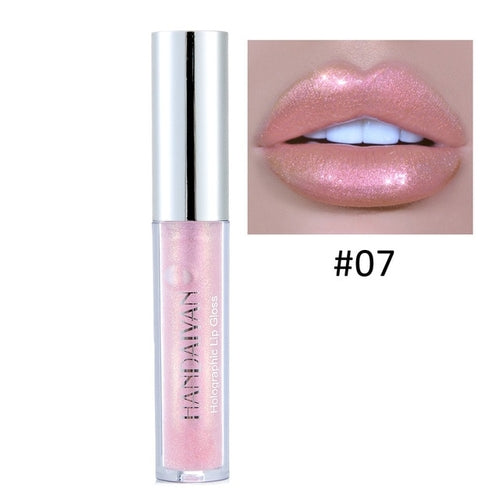 6 Colors Laser Holographic Lip Gloss Liquid Lipstick Mermaid Pigment