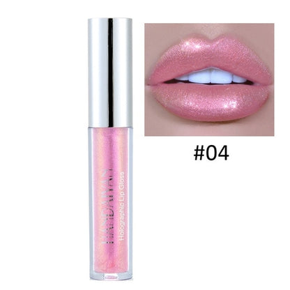 6 Colors Laser Holographic Lip Gloss Liquid Lipstick Mermaid Pigment