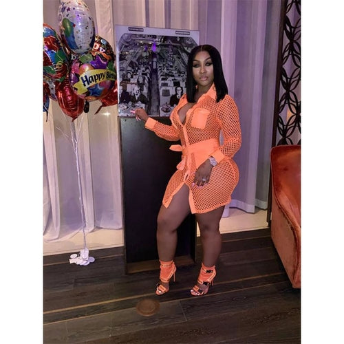 Sexy mini short neon dress