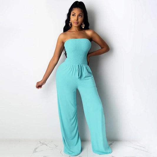 Streetwear Sexy Wide Leg Pants Jumpsuits