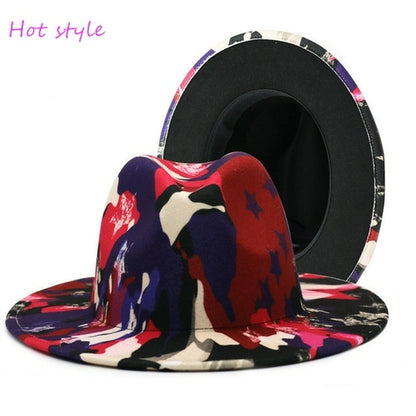 Fedora Hat  Jazz Hats Cowboy Hat For Women And Men Double sided Color