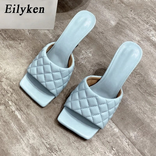 Eilyken Summer Women Mules Design Slippers Sandals Square Sole Slides