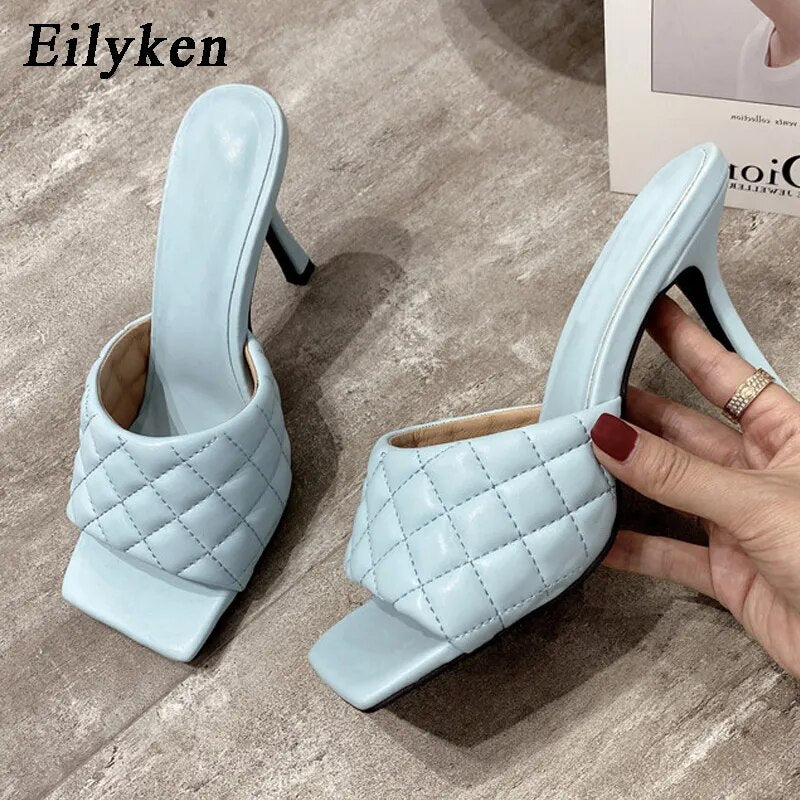 Eilyken Summer Women Mules Design Slippers Sandals Square Sole Slides