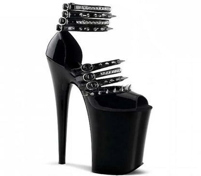 8-inch stiletto heels, women's sandals, models fashion runway