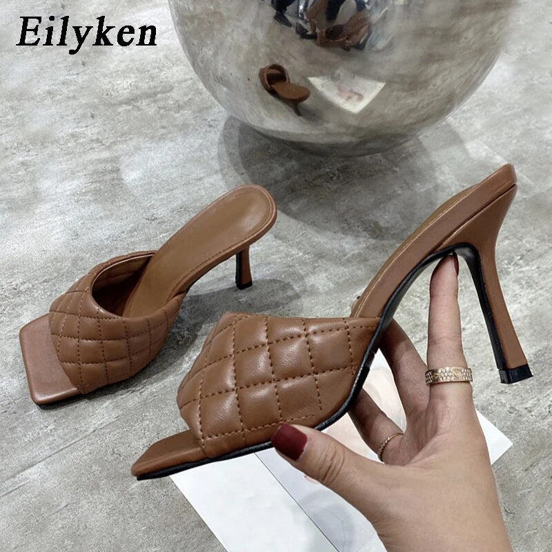 Eilyken Summer Women Mules Design Slippers Sandals Square Sole Slides