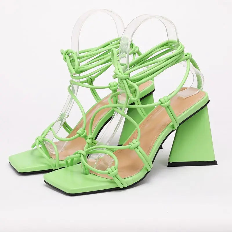 New Cross-Strap Women Sandals Summer Fashion Sexy High Heels