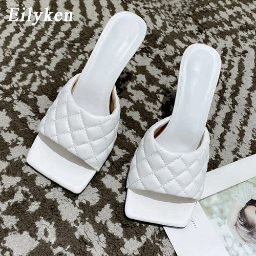 Eilyken Summer Women Mules Design Slippers Sandals Square Sole Slides