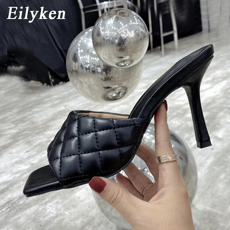 Eilyken Summer Women Mules Design Slippers Sandals Square Sole Slides