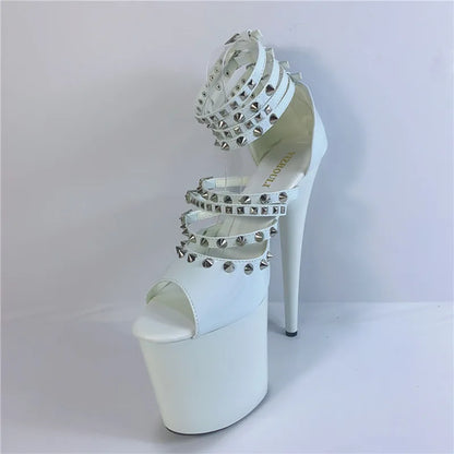 8-inch stiletto heels, women's sandals, models fashion runway