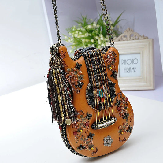 Amberler Fashion Women Shoulder Bag High Quality Guitar Design Ladies