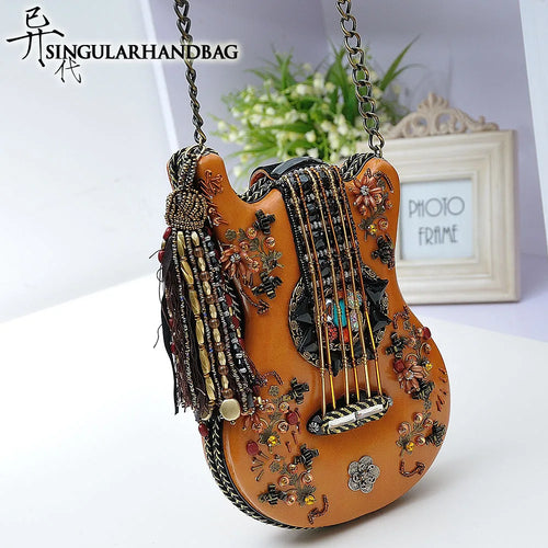 Amberler Fashion Women Shoulder Bag High Quality Guitar Design Ladies