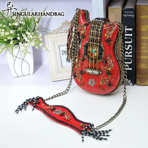 Amberler Fashion Women Shoulder Bag High Quality Guitar Design Ladies