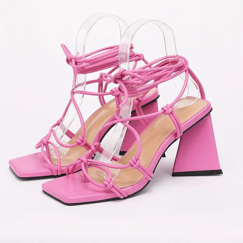 New Cross-Strap Women Sandals Summer Fashion Sexy High Heels