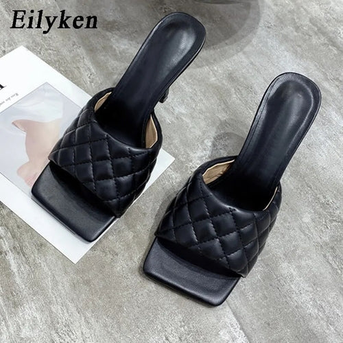 Eilyken Summer Women Mules Design Slippers Sandals Square Sole Slides