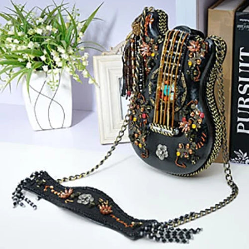 Amberler Fashion Women Shoulder Bag High Quality Guitar Design Ladies