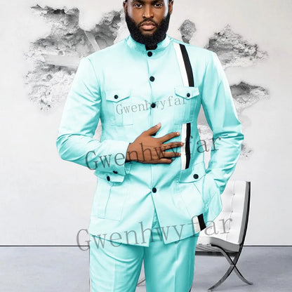 Gwenhwyfar Fashion Summer White Groom Tuxedos Wedding Suits