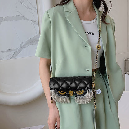 High Quality Women's Bag Fashion Owl Purses And Handbags Chain One