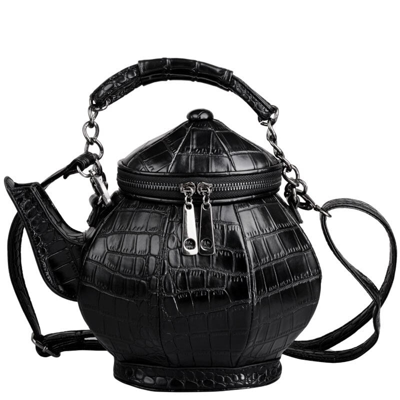 New in Punk Teapot Shaped Women Handbag Shoulder Crossbody Bag Gothic