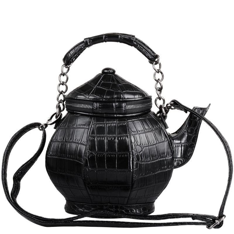 New in Punk Teapot Shaped Women Handbag Shoulder Crossbody Bag Gothic